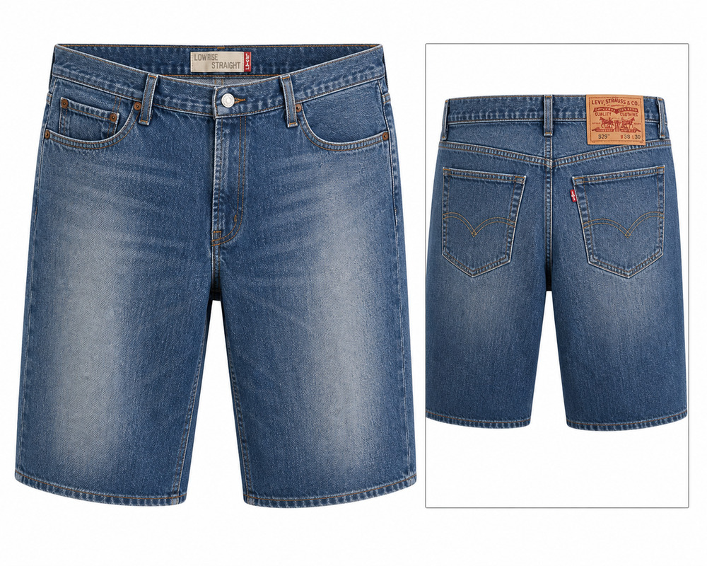 Levis 529 Low Rise Straight Denim Jorts Jean Shorts Y2K Dadcore W38 L30
